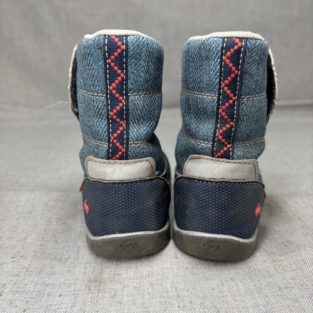 See Kai Run Baker Snow Boots Navy Blue Waterproof Insulated Winter Kids Size 8